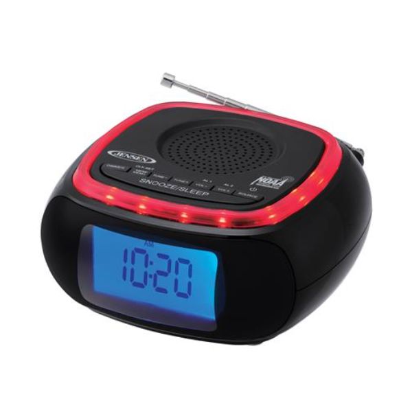 AM-FM Weather Band Clock Radio, Black