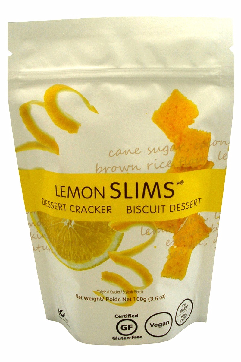 Picture of Trumps Food 946c Gluten Free Vegan Lemon Slims Dessert Cracker - 14 per Case
