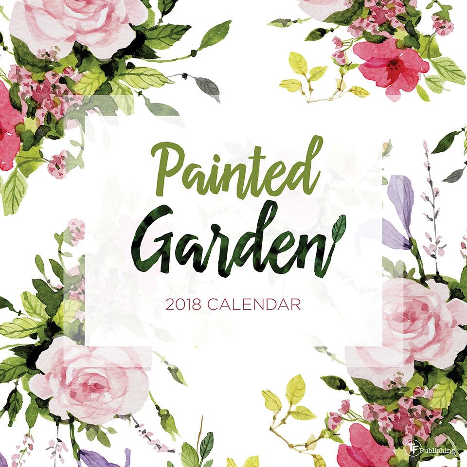 Picture of TF Publishing 18-1017 2018 Painted Garden Wall Calendar