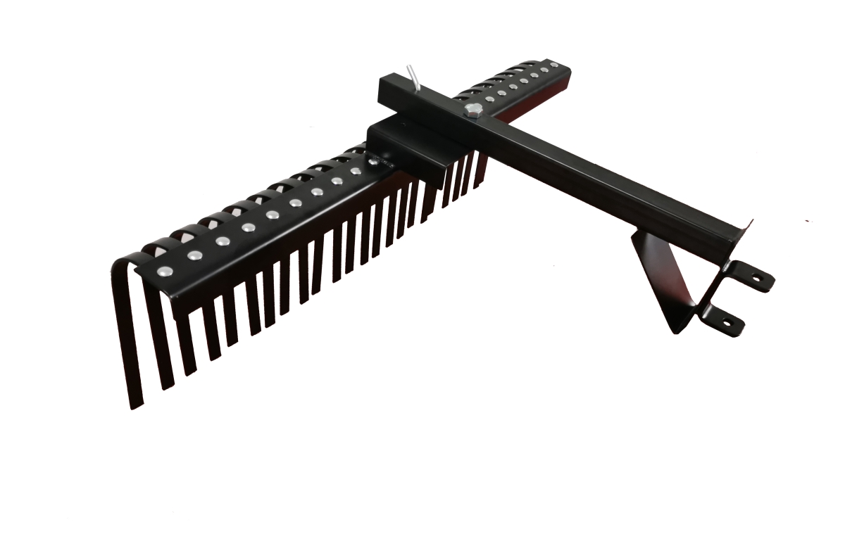 48 in. Sleeve Hitch Landscape Rake - Black