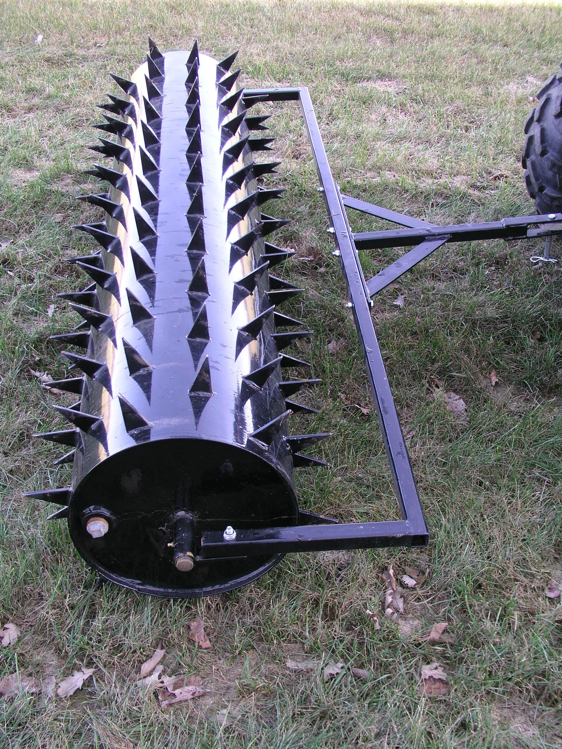 60 in. Drum Spike Aerator, Black
