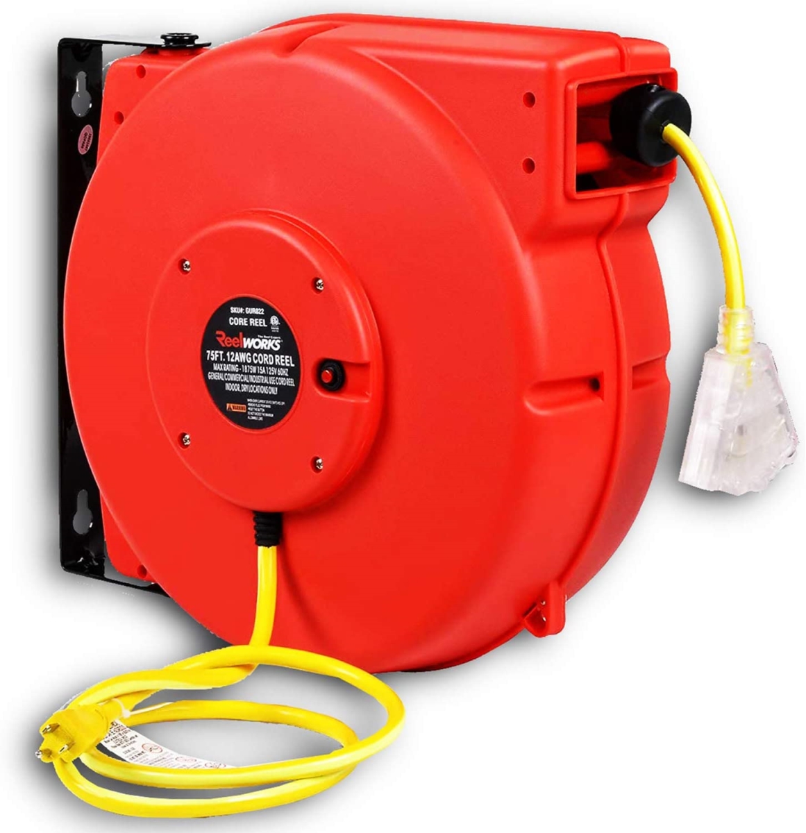 TRI-GUR022 80 ft. Retractable Extension Cord Reel