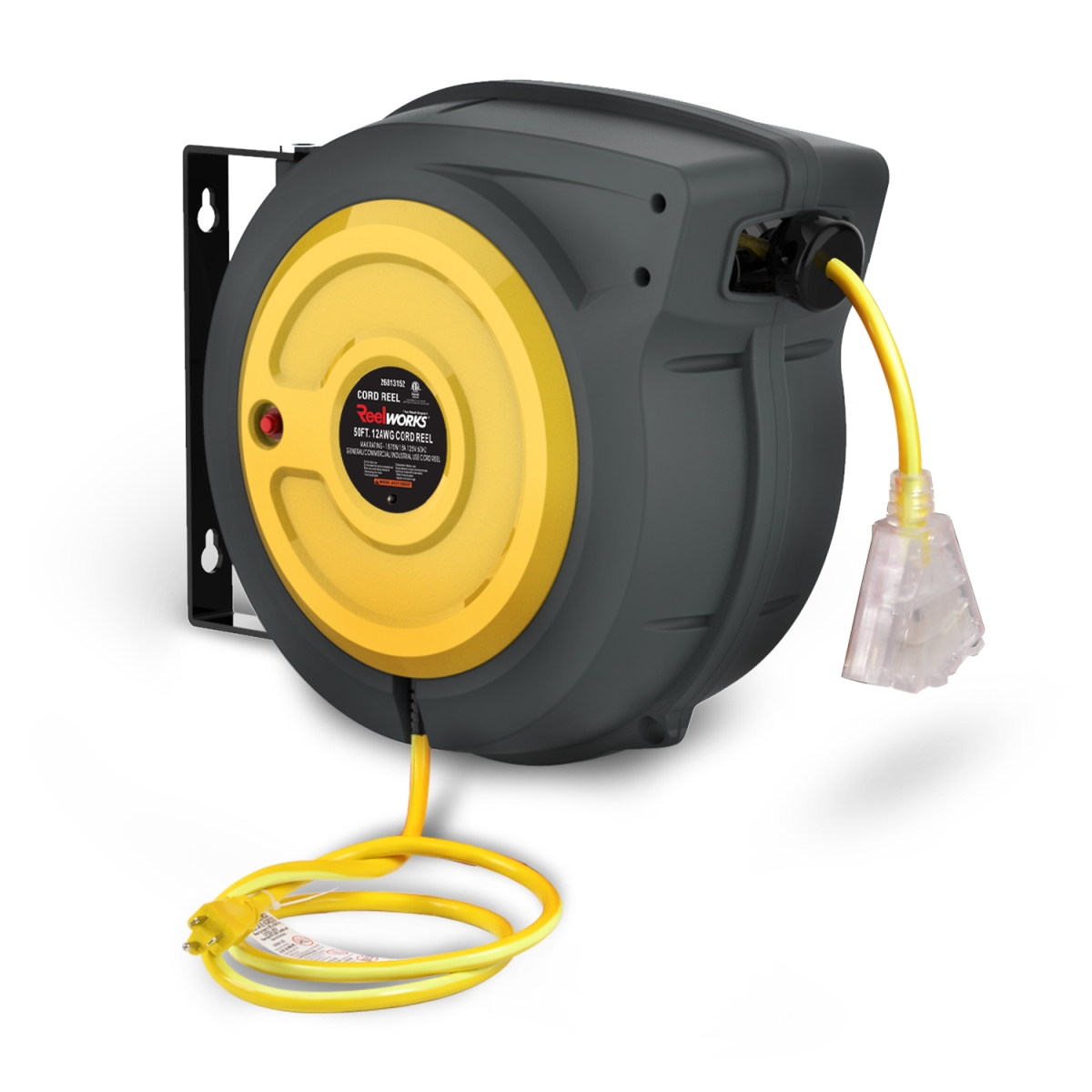 Picture of ReelWorks TRI-GUR024 Electric Cord Reel with Transparent Plug