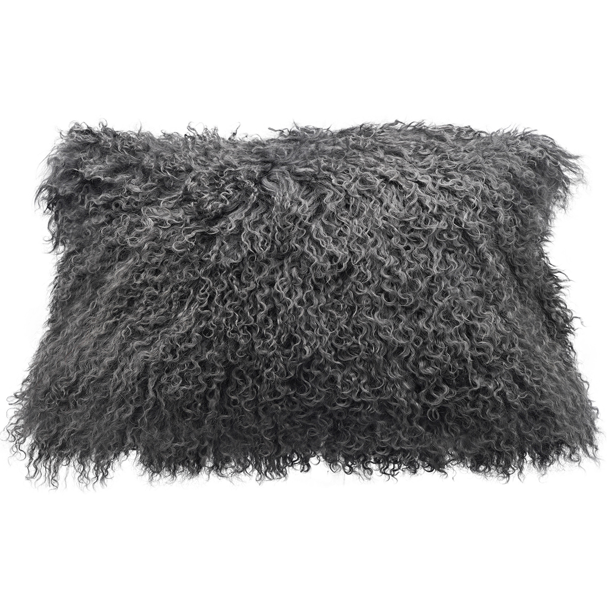 H-TIB-12-L20 12 x 20 in. No.12 Tibetan Lumbar Pillow, Dark Gray