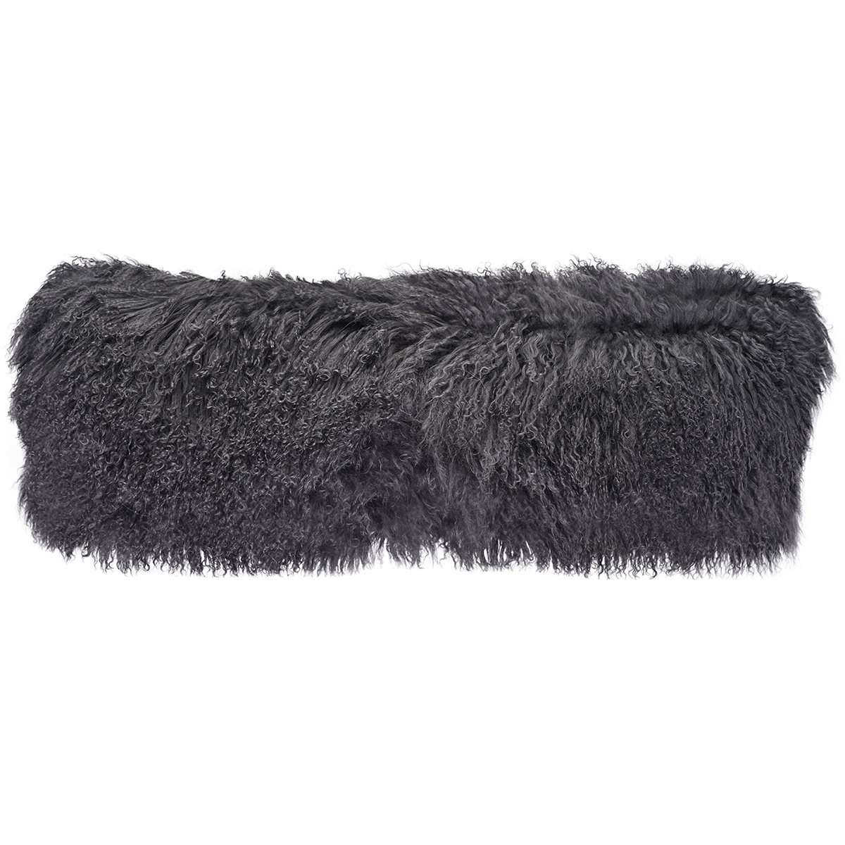 12 x 40 in. No.12 Tibetan Lumbar Pillow, Dark Gray