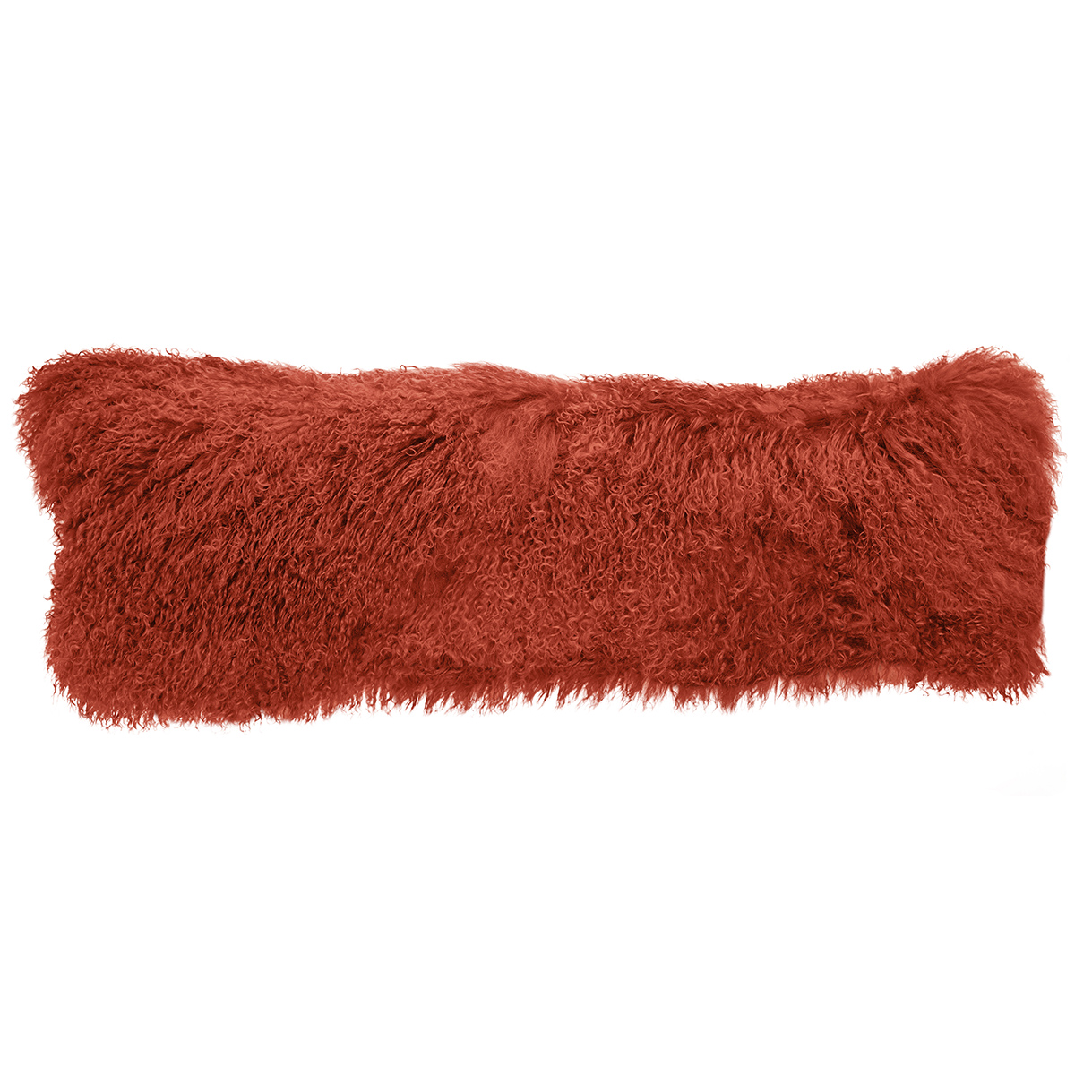 12 x 40 in. No.16 Tibetan Lumbar Pillow, Rust