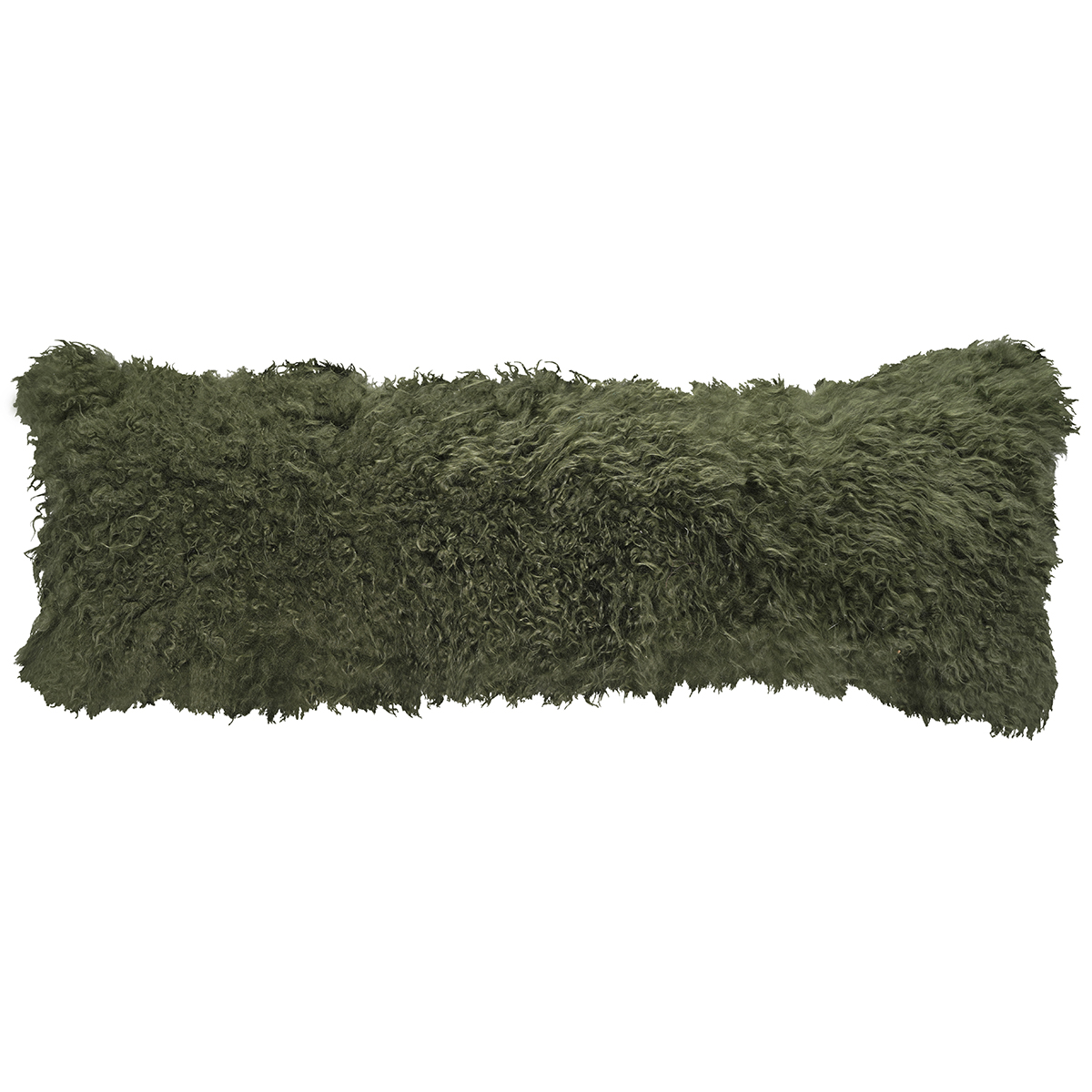 12 x 40 in. No.18 Tibetan Lumbar Pillow, Olive