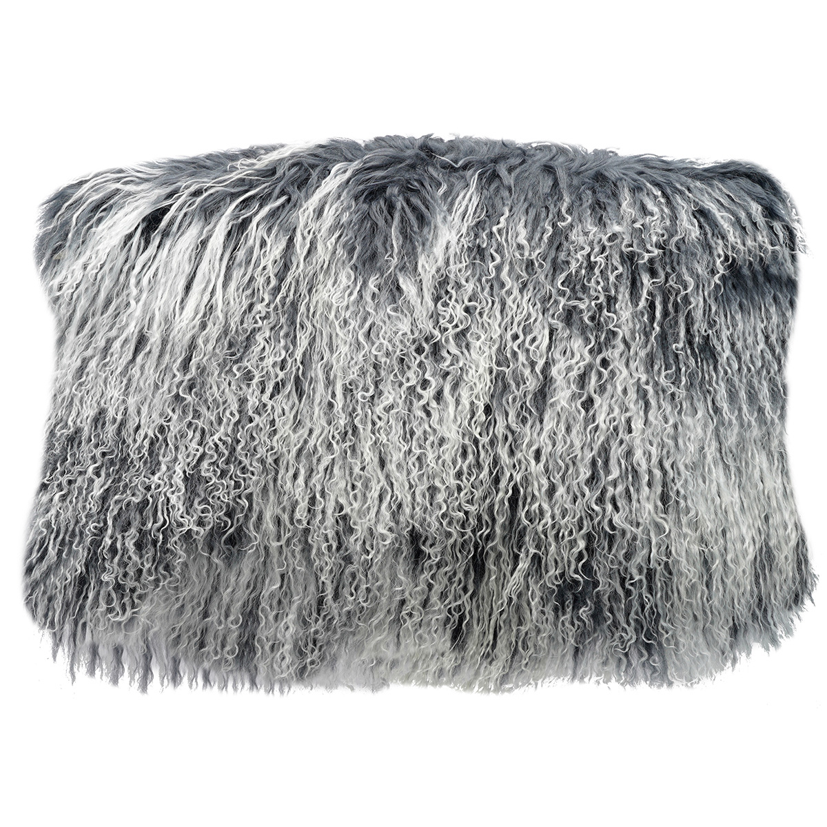 H-TIB-19-L20 12 x 20 in. No.19 Tibetan Lumbar Pillow, Gray Tipped