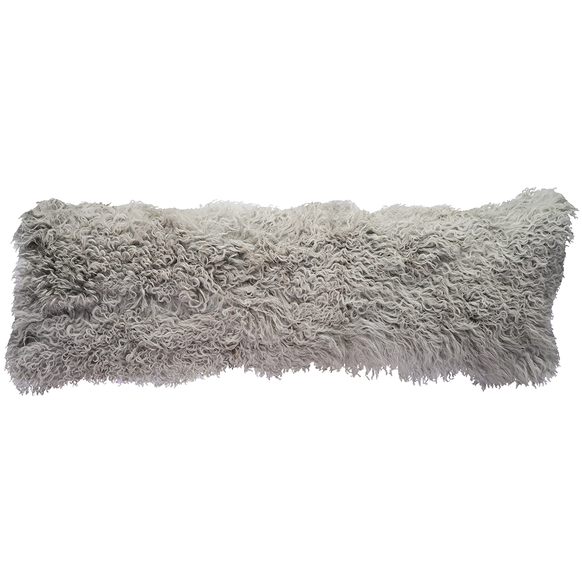 12 x 40 in. No.21 Tibetan Lumbar Pillow, Ash Gray