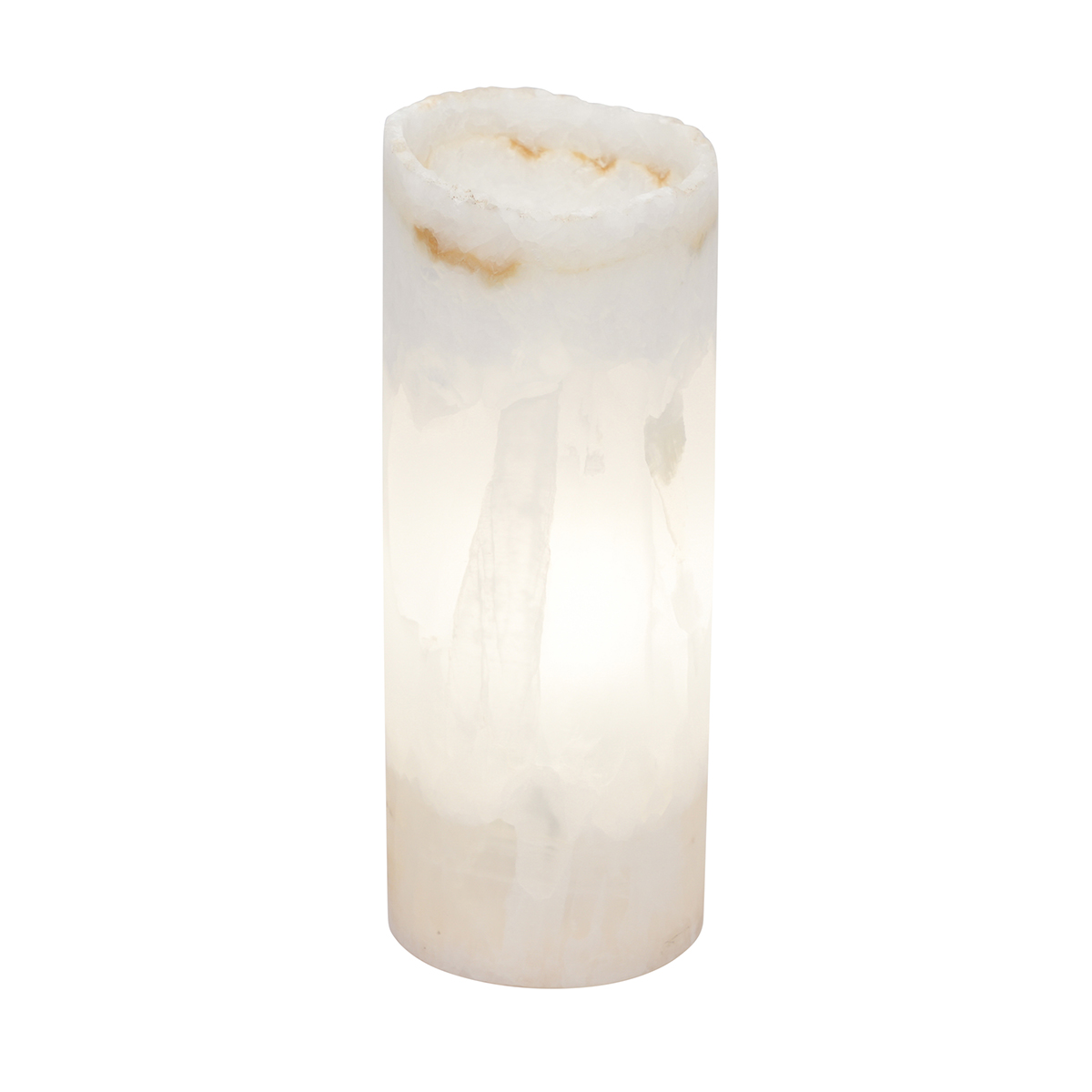 Picture of BS Trading Rug O-L-073 No.73 Cylinder Natural Edge Lamp&#44; White Ice