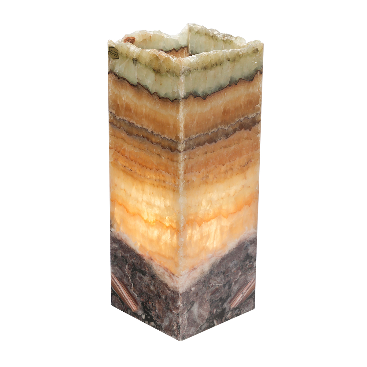 Picture of BS Trading Rug O-L-094 No.94 Cube Natural Edge Lamp&#44; Aqua