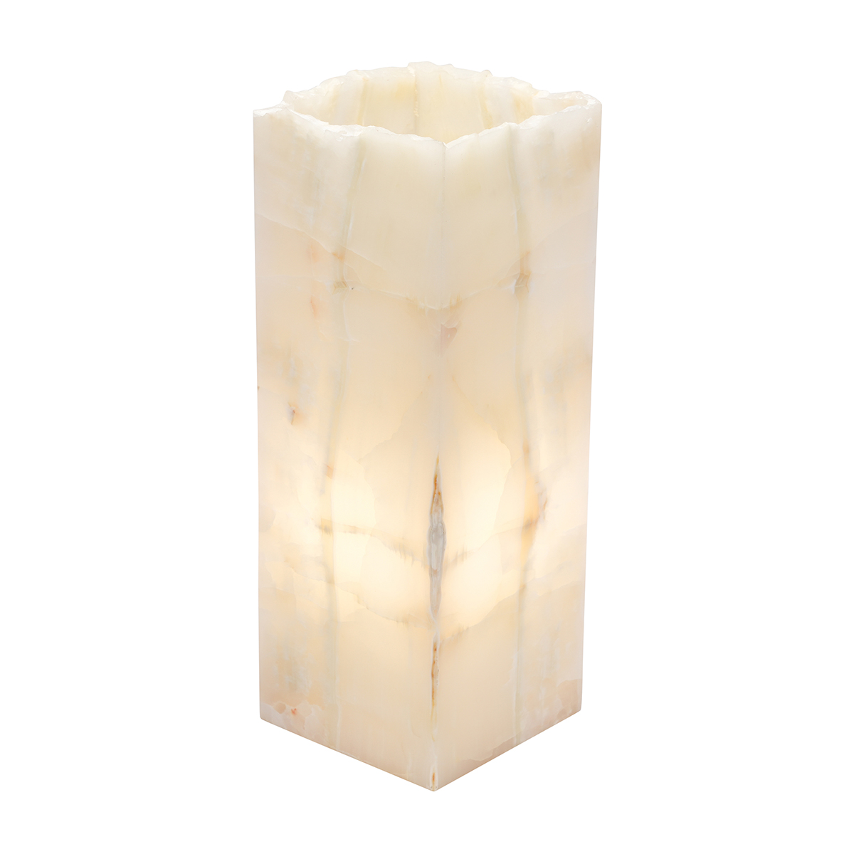Picture of BS Trading Rug O-L-130 No.130 Cube Natural Edge Lamp&#44; White Ice