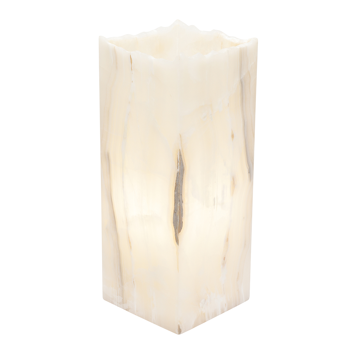 Picture of BS Trading Rug O-L-132 No.132 Cube Natural Edge Lamp&#44; White Ice