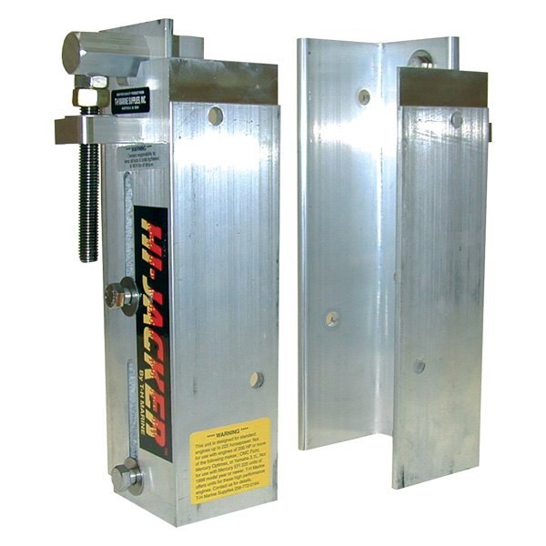 JP-1A-DP 6 x 0.37 in. Aircraft Grade Aluminum Hi-Jacker Setback Fixed Jack Plate, Aluminum - 2 Piece