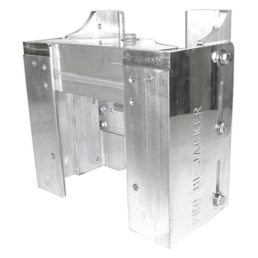JP-6PW-DP 6 x 0.37 in. Aircraft Grade Aluminum Manual Setback Single Adjust Jack Plate, Polished Aluminum