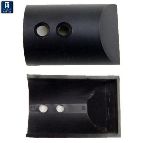 1.5 in. Pair Molded End Cap, Black