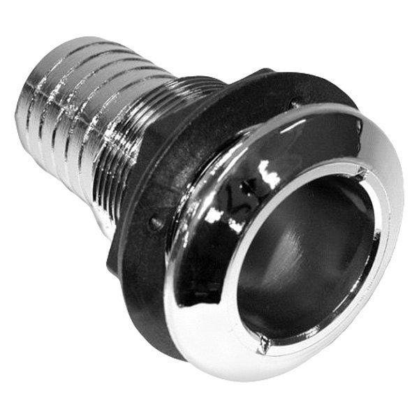 TH-1500CP-DP 0.5 in. Plastic Thru-Hull Fitting, Chrome Plated