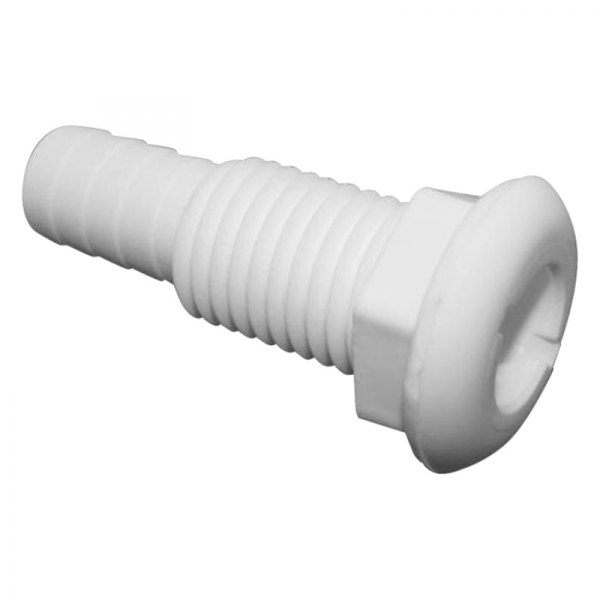 Plastic Thru-Hull Fitting - White - 1 in. - Durable UV-Stabilized Design