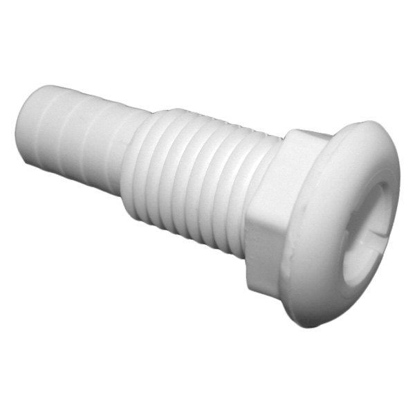 TH-752-DP 0.75 in. Straight Barbed Thru-Hull Fitting, White
