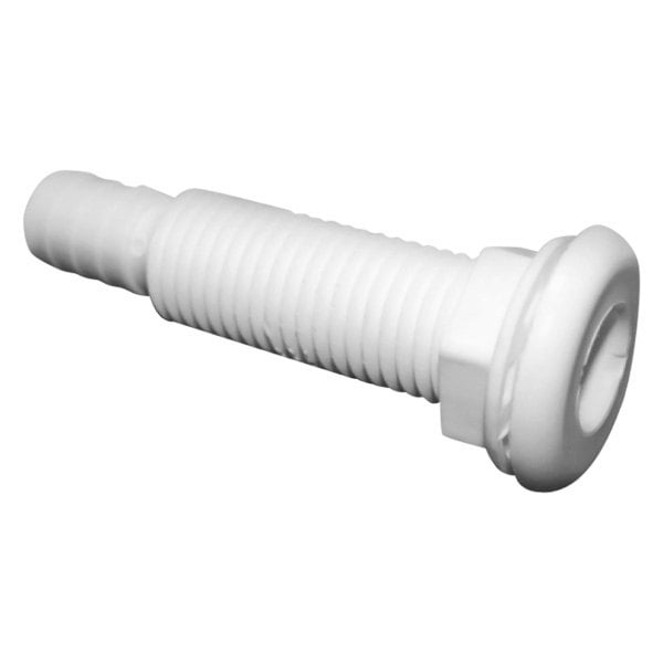 TH-752XL-DP 0.75 in. Plastic Straight Barbed Extra Long Thru-Hull, White