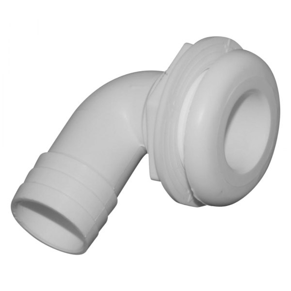 TH-1892-DP 0.13 in. 90 deg Plastic Elbow Thru-Hull Fitting, White