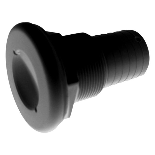 TH-1500-DP 0.5 in. Plastic Barbed Thru-Hull Fitting, Black