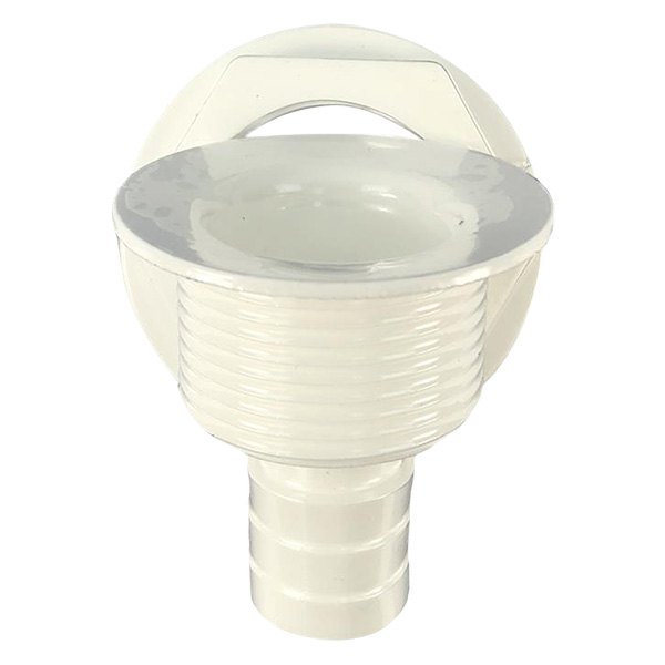 T-H Marine Straight Barbed All-Purpose Drain - White