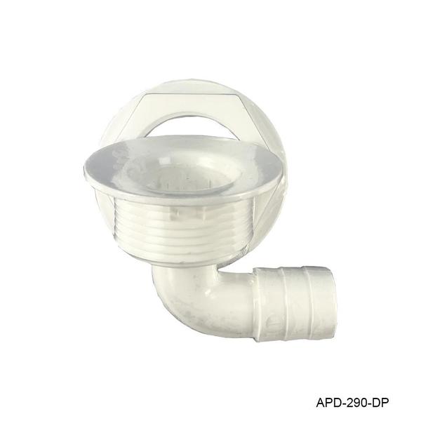 90 Degree All Purpose Drain, White