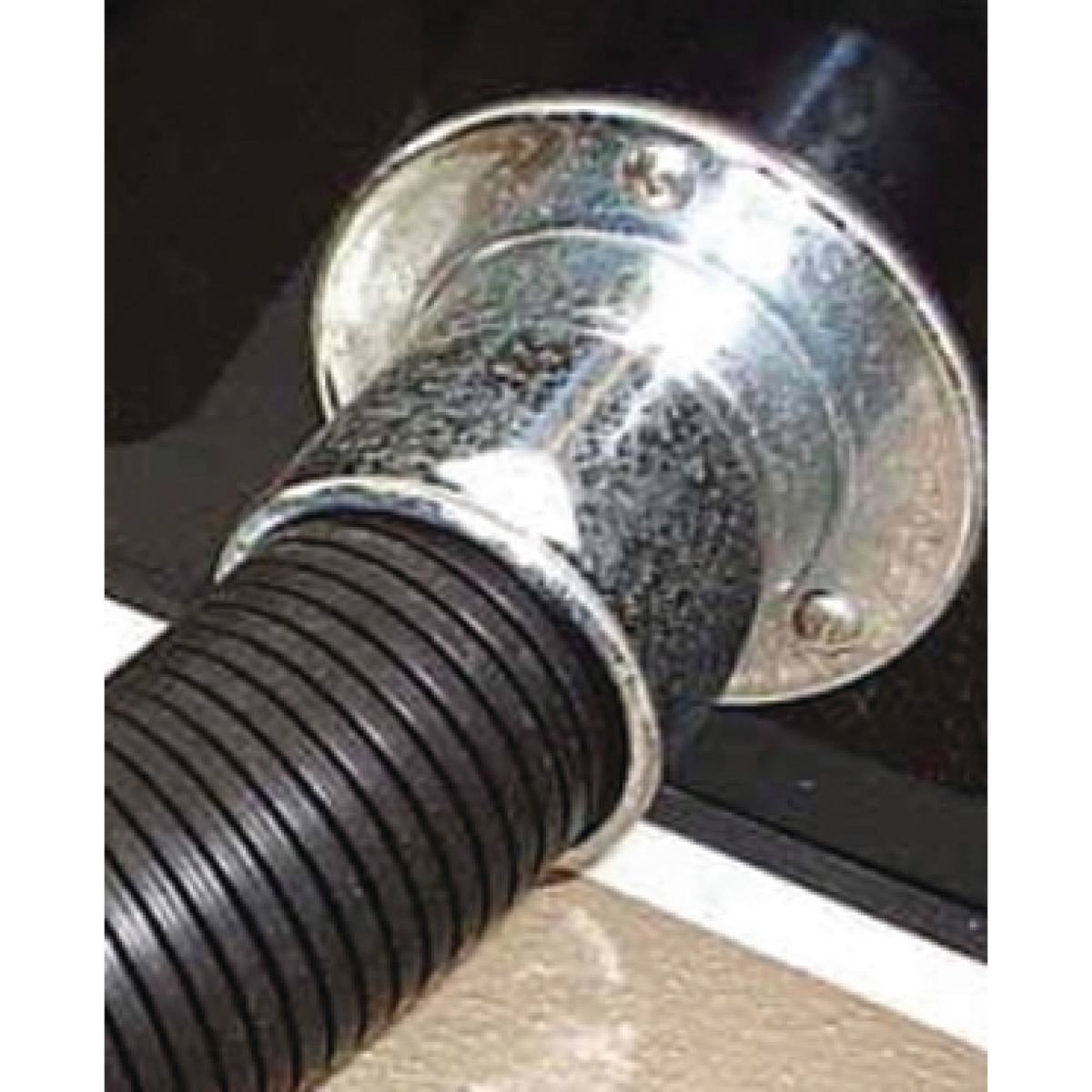 RFK-1CP-DP 4 ft. Rig Flange with Black Rig Hose, Chrome