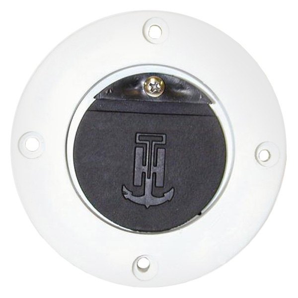 SA-2B-DP 1.5 in. Flush Mount Scupper Adapter, White with Black Flapper