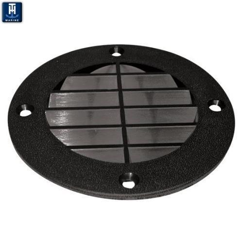 4 in. Louvered Vent Cover, Black