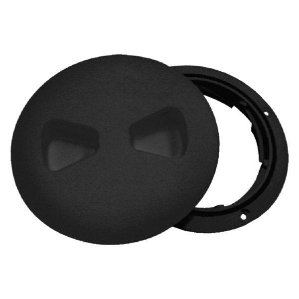 DPSLP-6-1-DP 6 in. Low Profile Screw Out Textured Deck Plate with Molded Gasket, Black