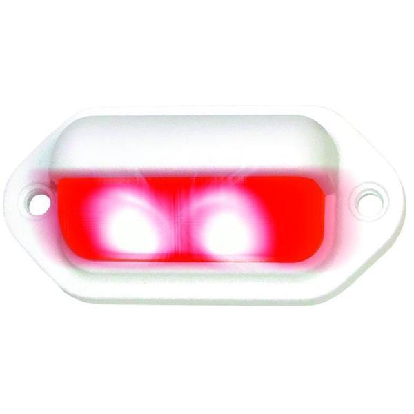 2.6 x 1.3 in. Plastic LED Companion Way Light, White & Red