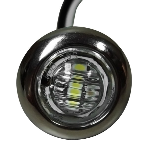 LED-51978-DP 1.12 in. Push-In Mini LED Light with Stainless Steel Bezel, Blue