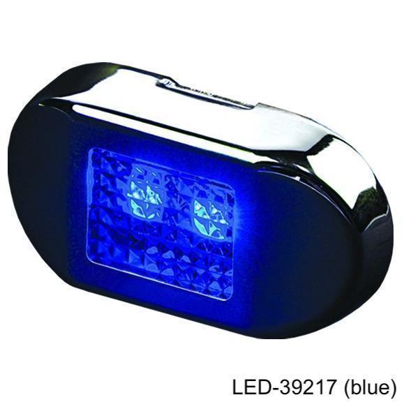 316 Stainless Steel Bezel 2 HO LED Mini Accent Light, Blue
