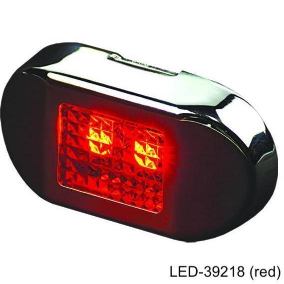LED-39218-DP 316 Stainless Steel Bezel 2 HO LED Mini Accent Light, Red