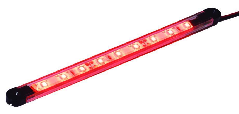 LED-33278-DP 6 in. LED Flex Light Black Tape Track with Ends & Hardware Bulk, Red