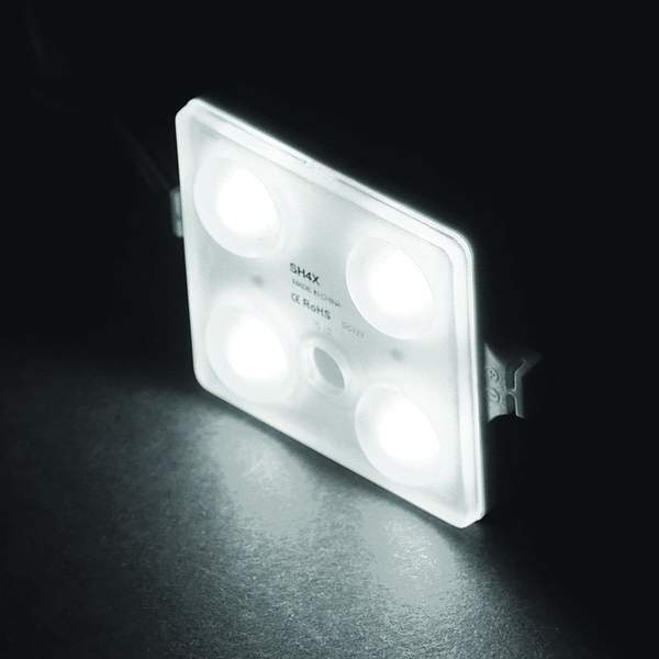 LED-34185-DP Single 4 LED Square Module, White