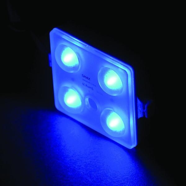 LED-34186-DP Single 4 LED Square Module, Blue