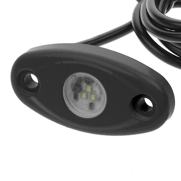 High Intensity Oval Courtesy Rock Light - Black Housing - RGB