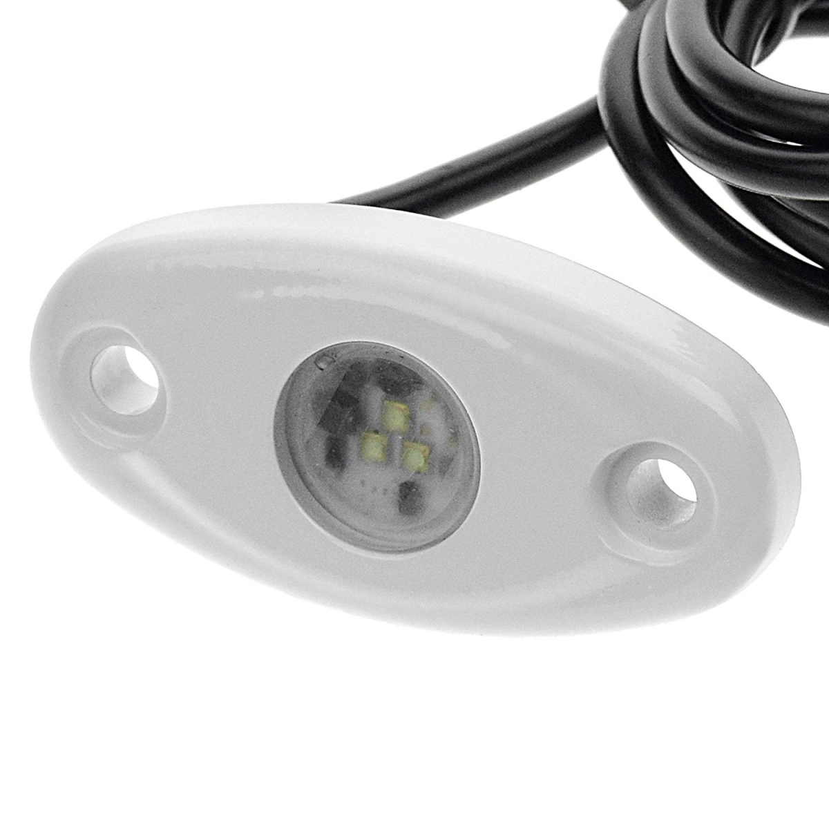 LED-32651-RGB-DP RGB LED High Intensity Oval Courtesy Rock Light, White