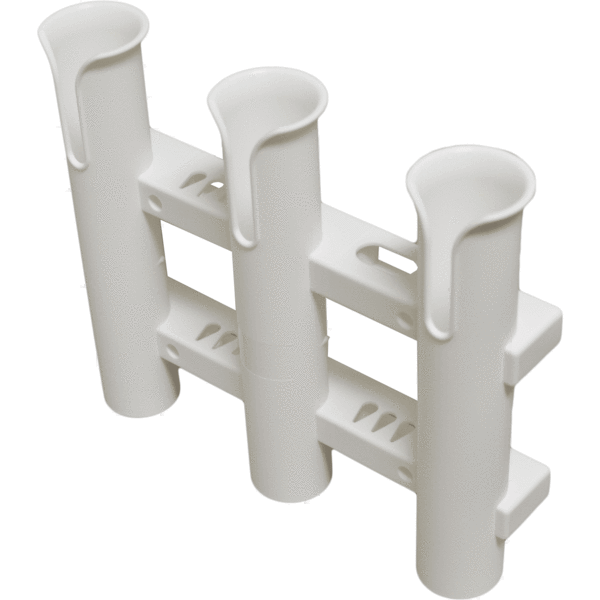 RHRM-3W-DP 3 in 1 Molded Rod Holder Rod Rack, White