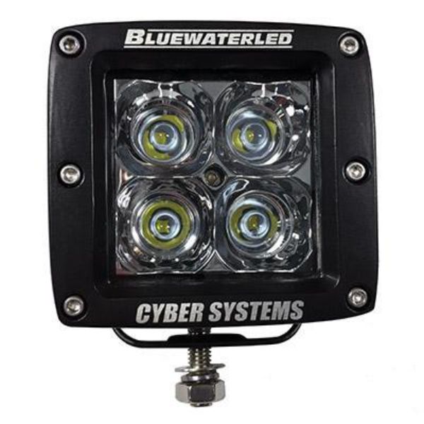 LEDBW-908-2-GLD-DP Cyber 400S LED Light, Black & Gold