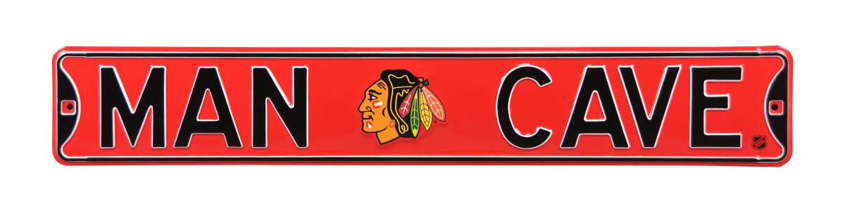 Picture of Authentic Street Signs 28140 Chicago Blackhawks Man Cave Street Sign