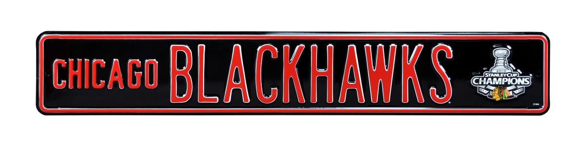 Picture of Authentic Street Signs 28144 Chicago Blackhawks 2010 Stanley Cup Street Sign