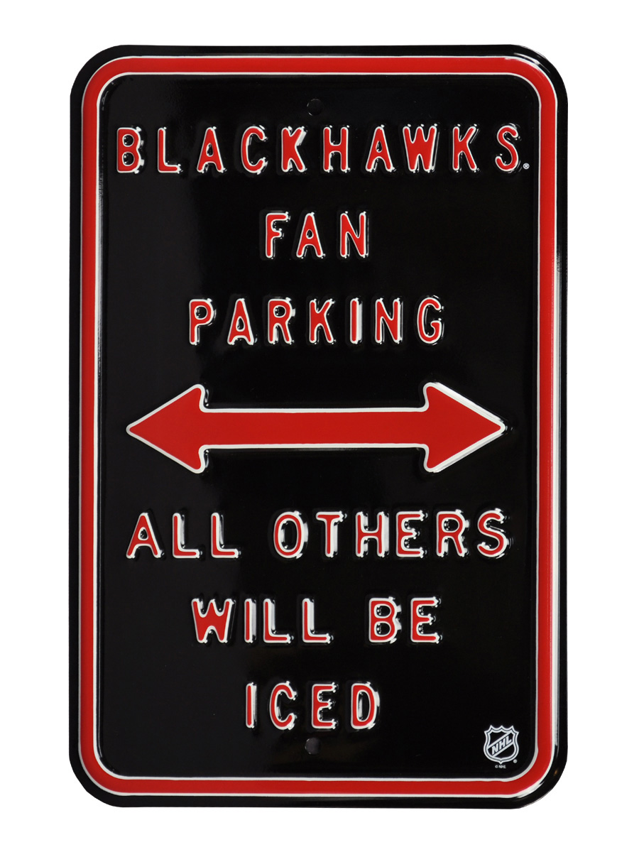 Picture of Authentic Street Signs 28511 Blackhawks Iced Parking Sign