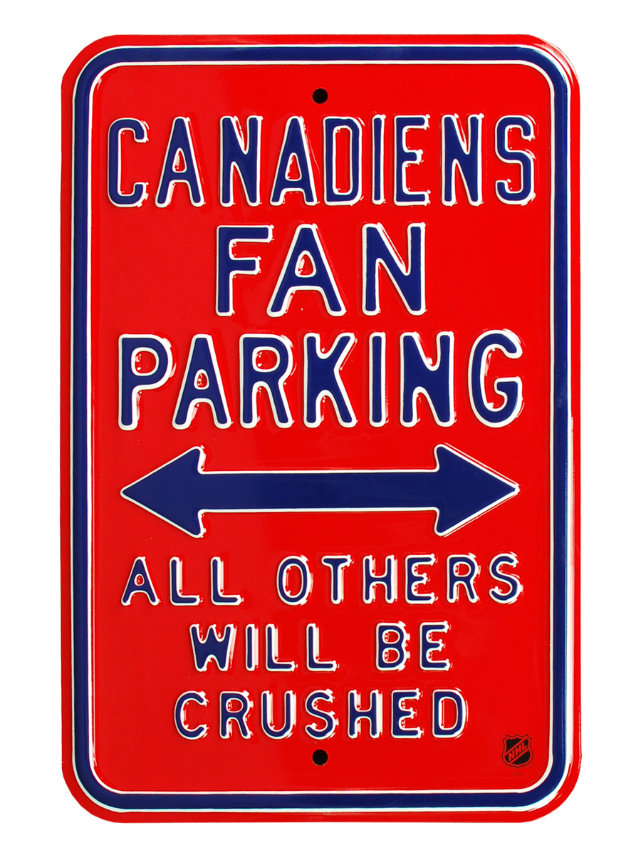 Picture of Authentic Street Signs 28514 Canadiens Crushed Parking Sign