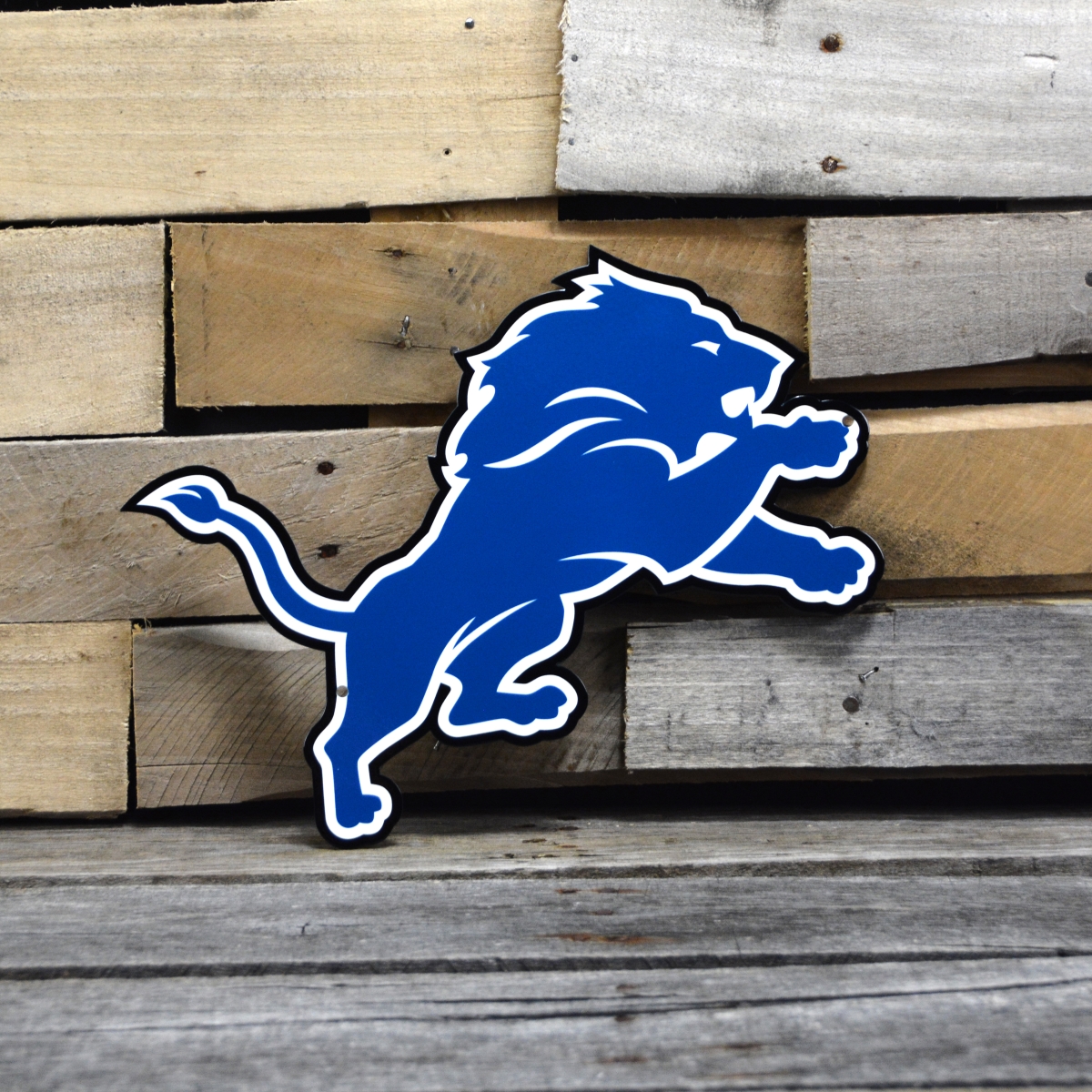 12 in. Detroit Lions Steel Logo