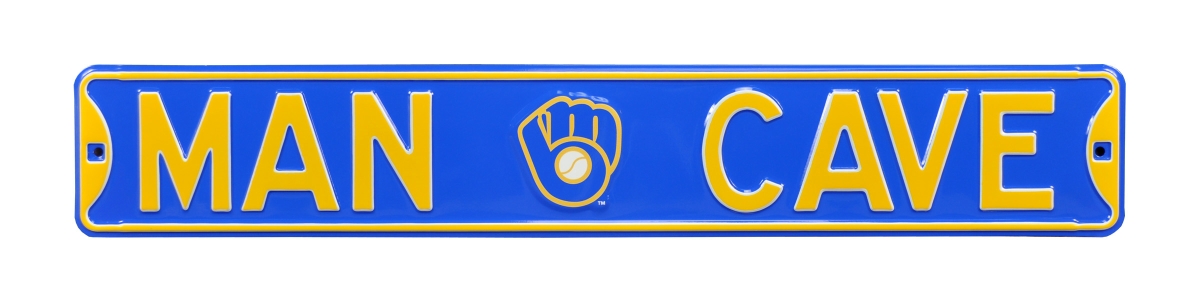 Picture of Authentic Street Signs 30193 Milwaukee Brewers Man Cave Street Sign