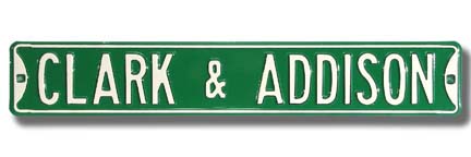 Picture of Authentic Street Signs 32027 Clark & Addison Cubs Street Sign